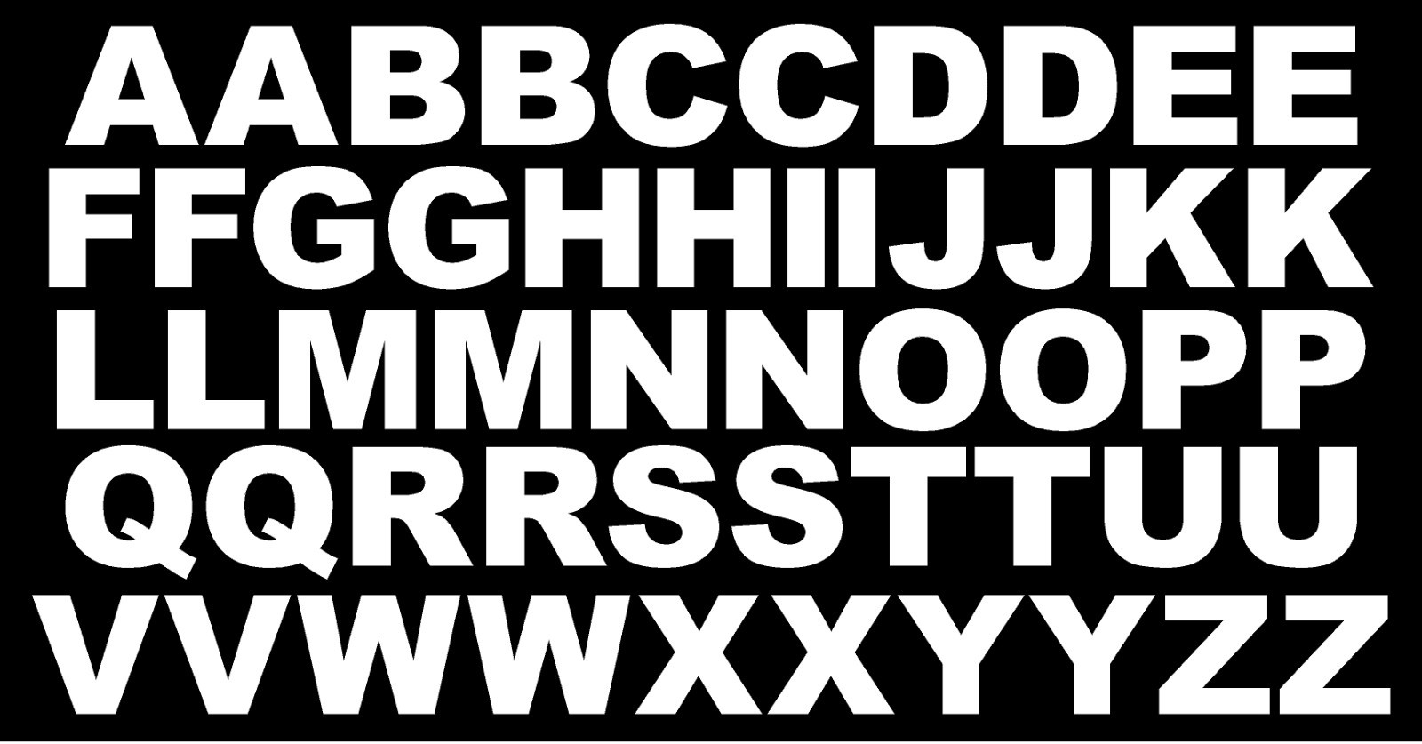 A B C Lettering Alphabet Die Cut Vinyl Decals Waterproof Many Colors and Sizes
