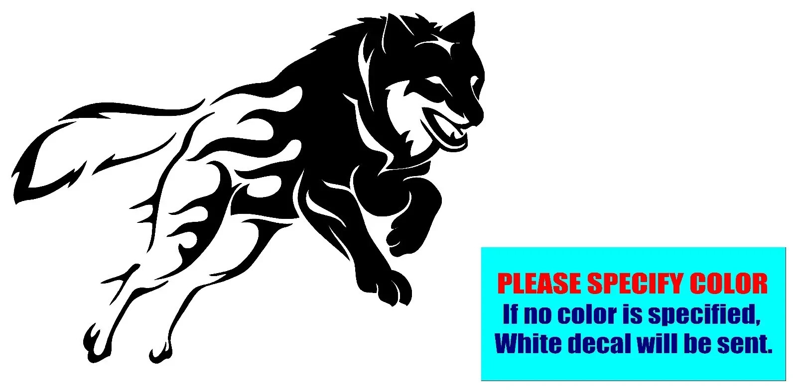 Wolf Running #080 Vinyl Decal Sticker Car Truck Window Bumper Various Sizes