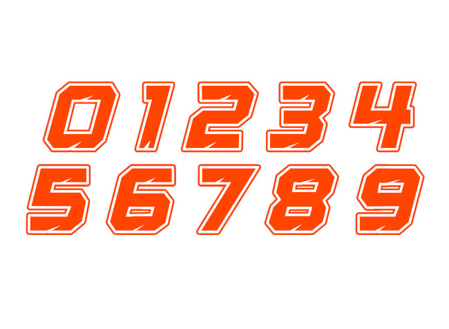 Adesivo stickers numero racing con nome gara moto scooter quad cross motard