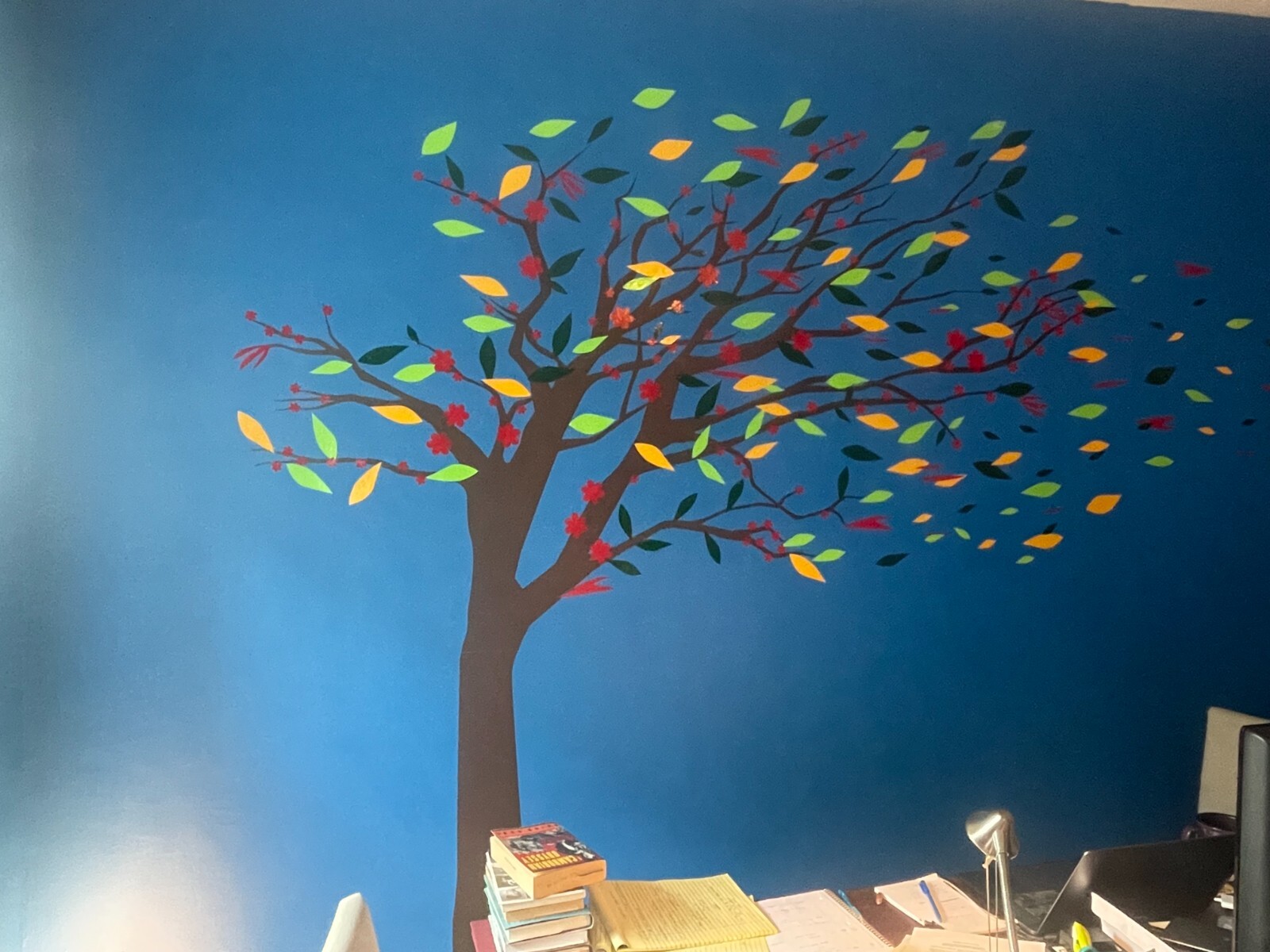 MULTICOLOR tree wall decal large by Innovative Stencils