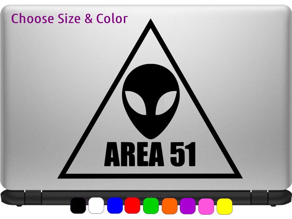 AREA 51 CONSPIRACY ALIEN Vinyl Decal Wall Laptop Car Sticker CHOOSE SIZE COLOR