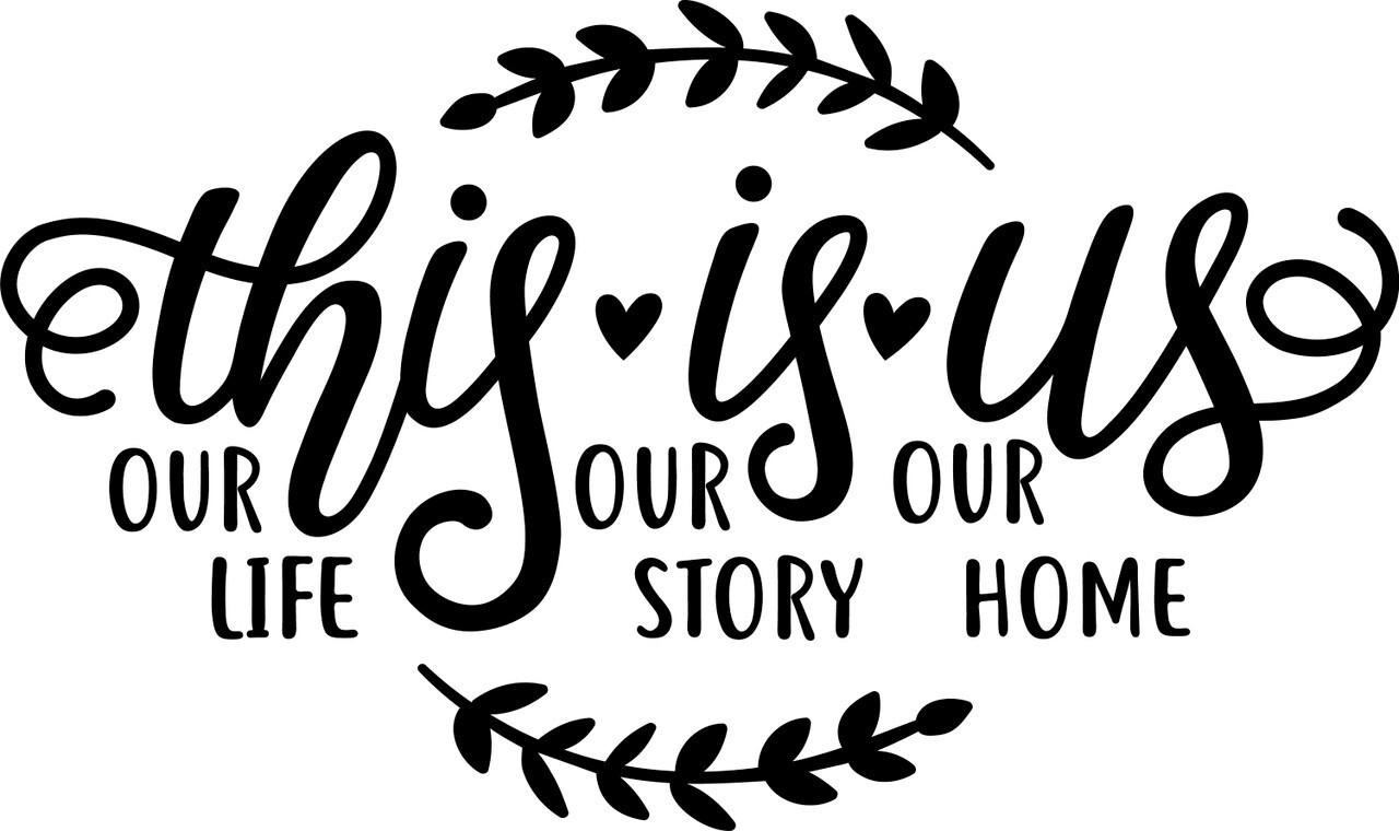 "This is us" Our Family Home decal sticker, Removable vinyl Wall decor 12×6.5"