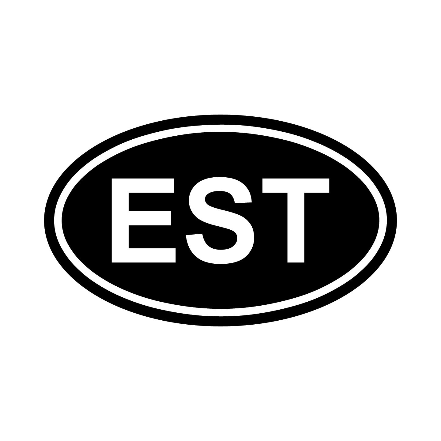 Estonia EST Oval Country Code Vinyl Decal Sticker for Car Window Laptop & Gifts