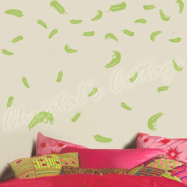 32 Feathers Wall Art Stickers Kids Window Decals Home Decoration Mural Car Vinyl