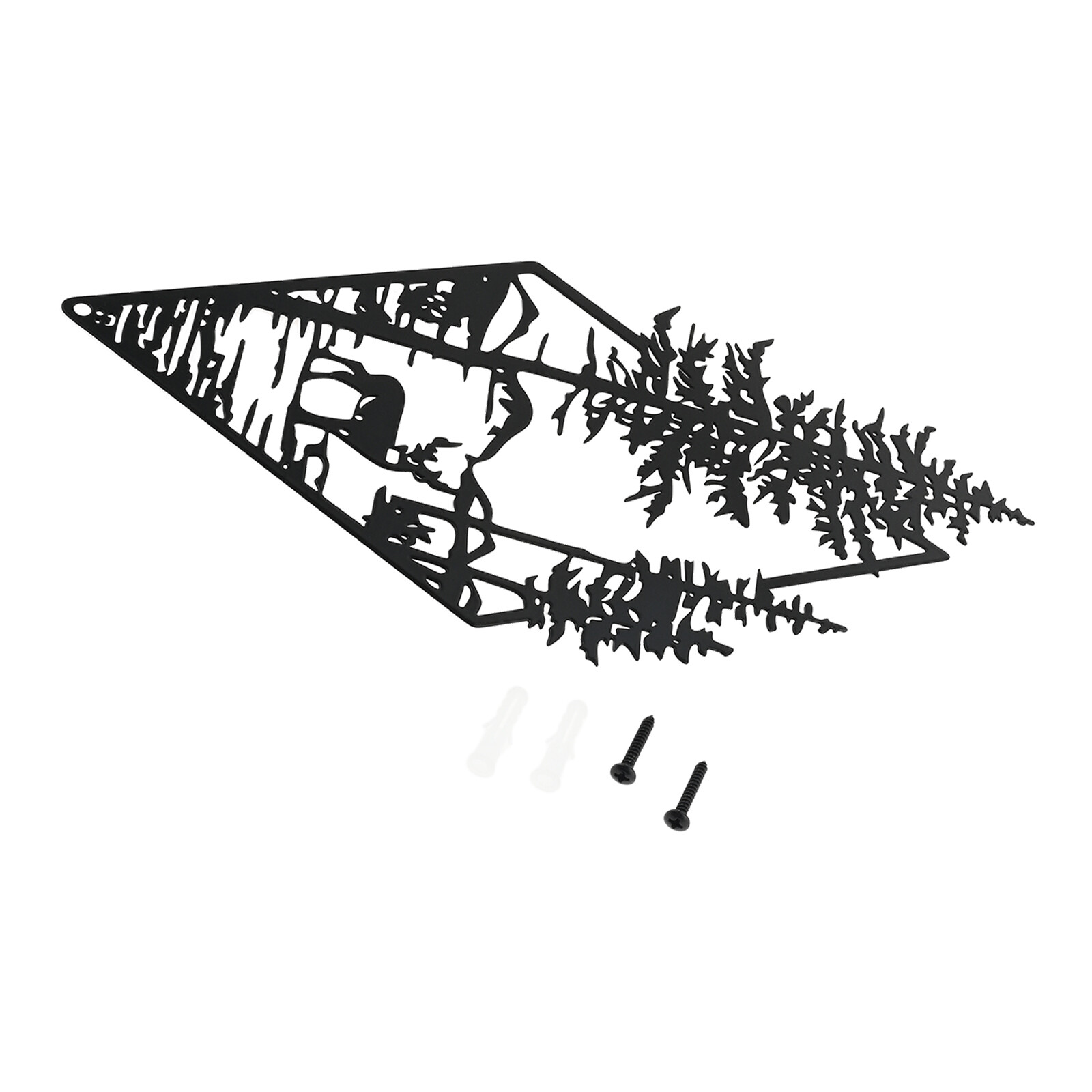 Metal Rhombus Deer & Forest Wall Art Decoration for Living Room Bedroom Kitchen