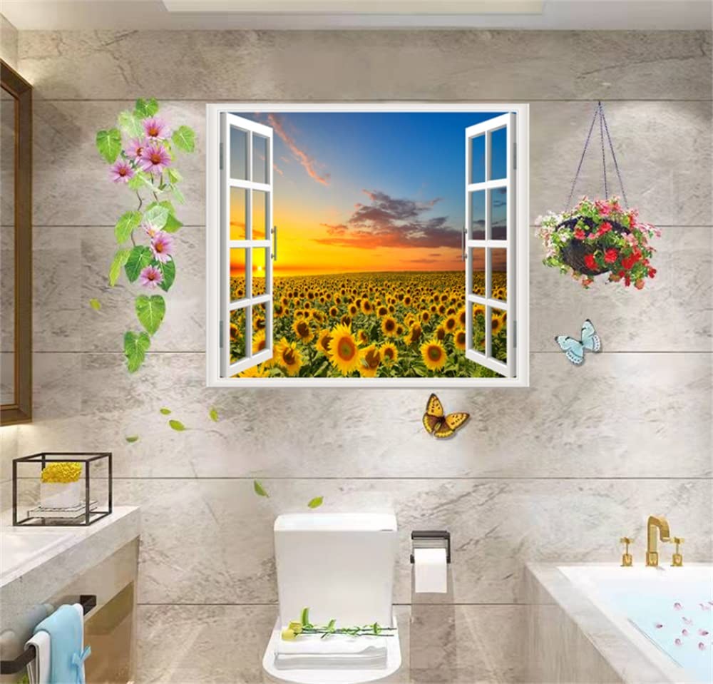 -Adhesive Wall Sticker Romantic Living Room Bedroom Study Office Decorative W…