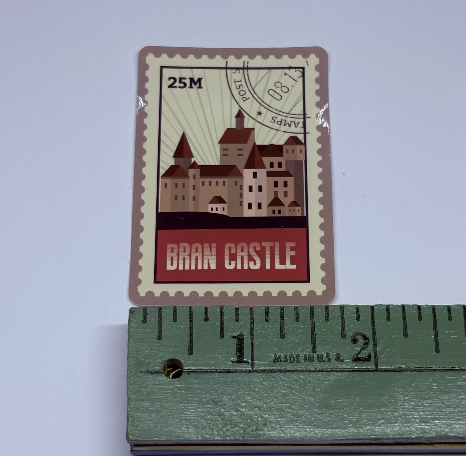 Bran Castle Postage Stamp Novelty Sticker Vinyl Decal Travel Cool Art Tc9
