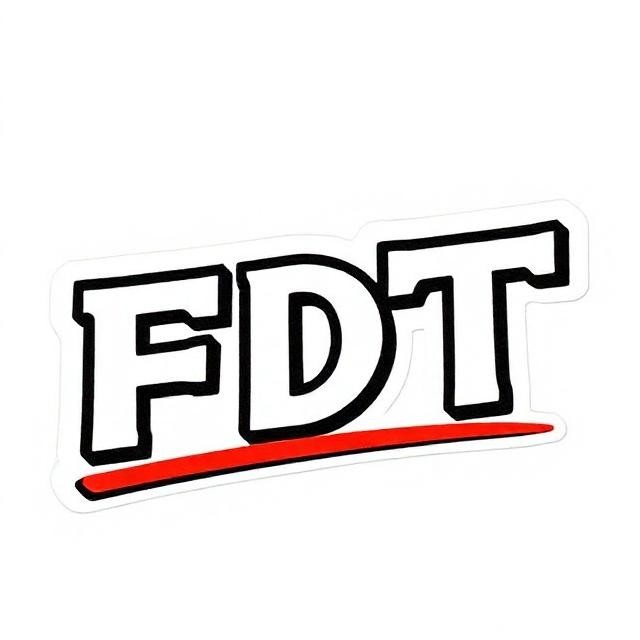 FDT sticker political decal anti Trump protest humor red white blue
