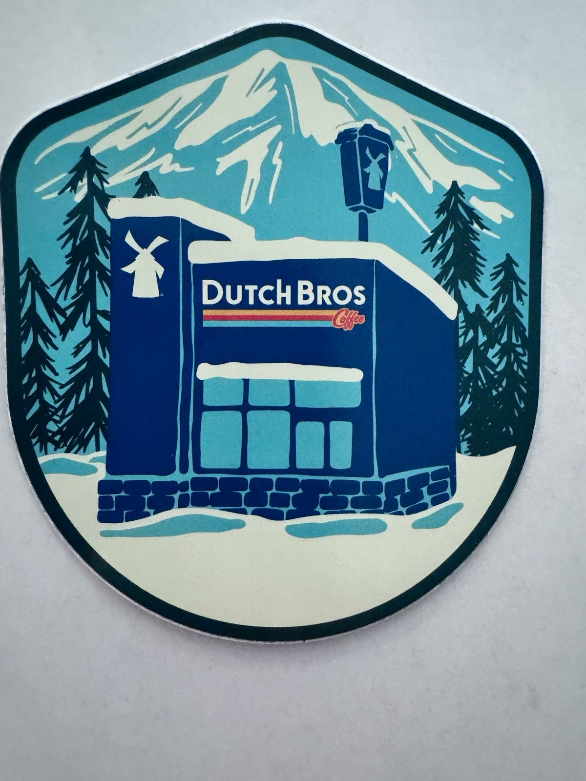 Dutch Bros Coffee Logo Sticker Decal – Blue, White & Light Blue