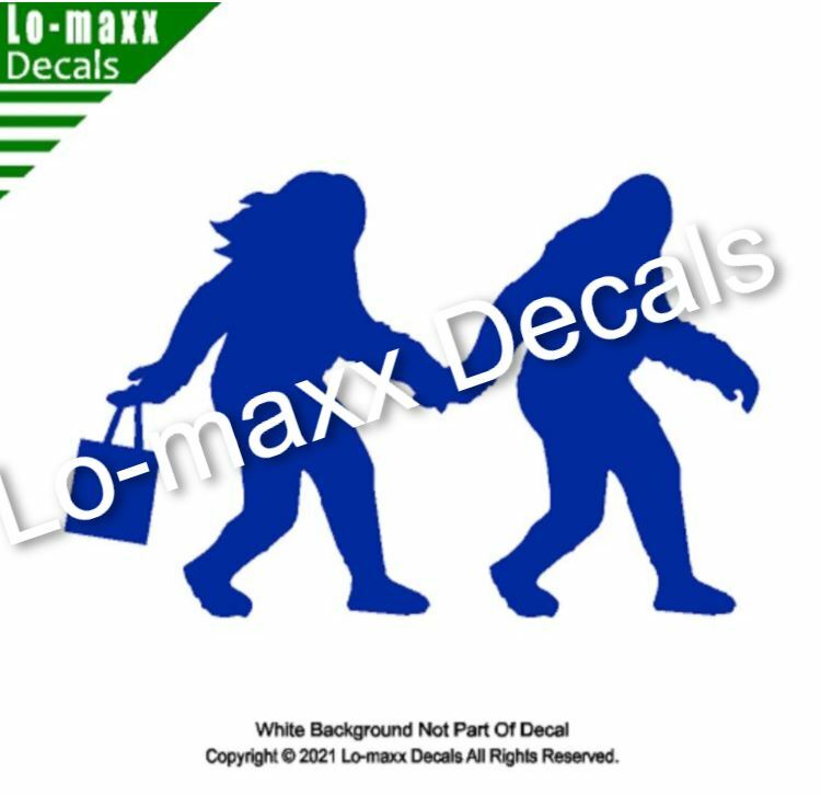 Mr. & Mrs. Bigfoot Married Couple Original Superior Quality Die Cut Vinyl Decal