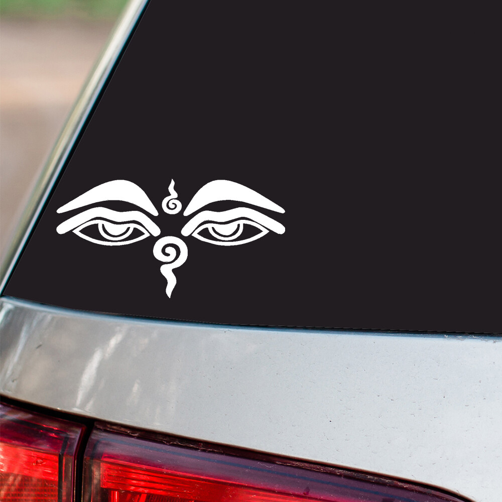Buddha Eyes Sticker Buddhism Eye of the Buddha all chrome & regular vinyl colors