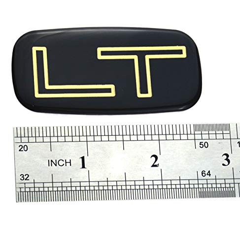 1pcs Lt Badge Emblem Sticker Replacement for Chevrolet Silverado Gold/Black