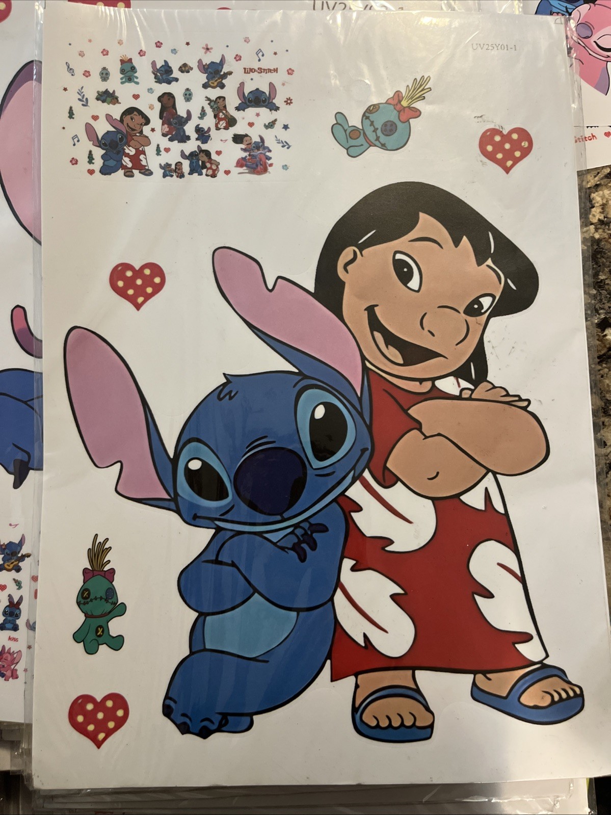 Jumbo Wall Stickers Disney Lilo & Stitch 1”-12” Wall Decor Kids Room Big Peel N