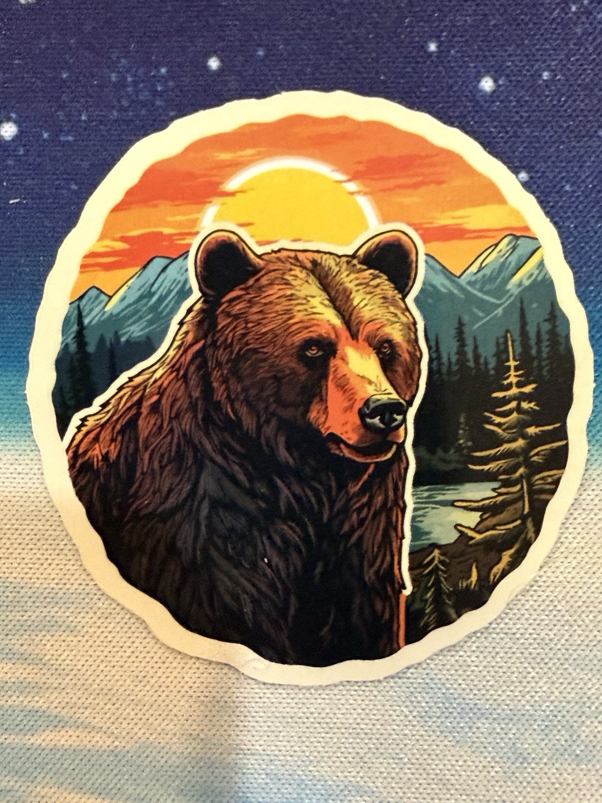 Outdoors Hiking Camping Adventure Nature Mountain Forest Trail Sticker Decal