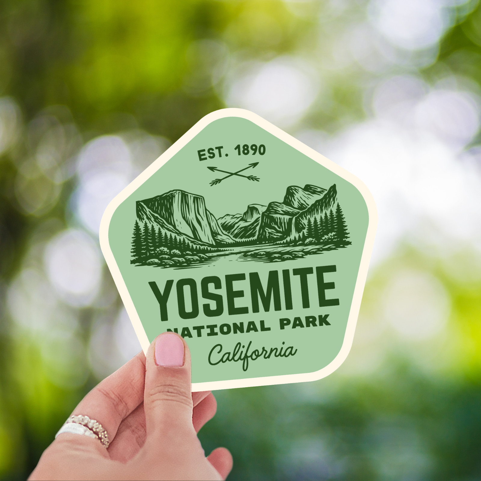 Yosemite National Park Sticker Retro California Travel Vinyl Decal Badge