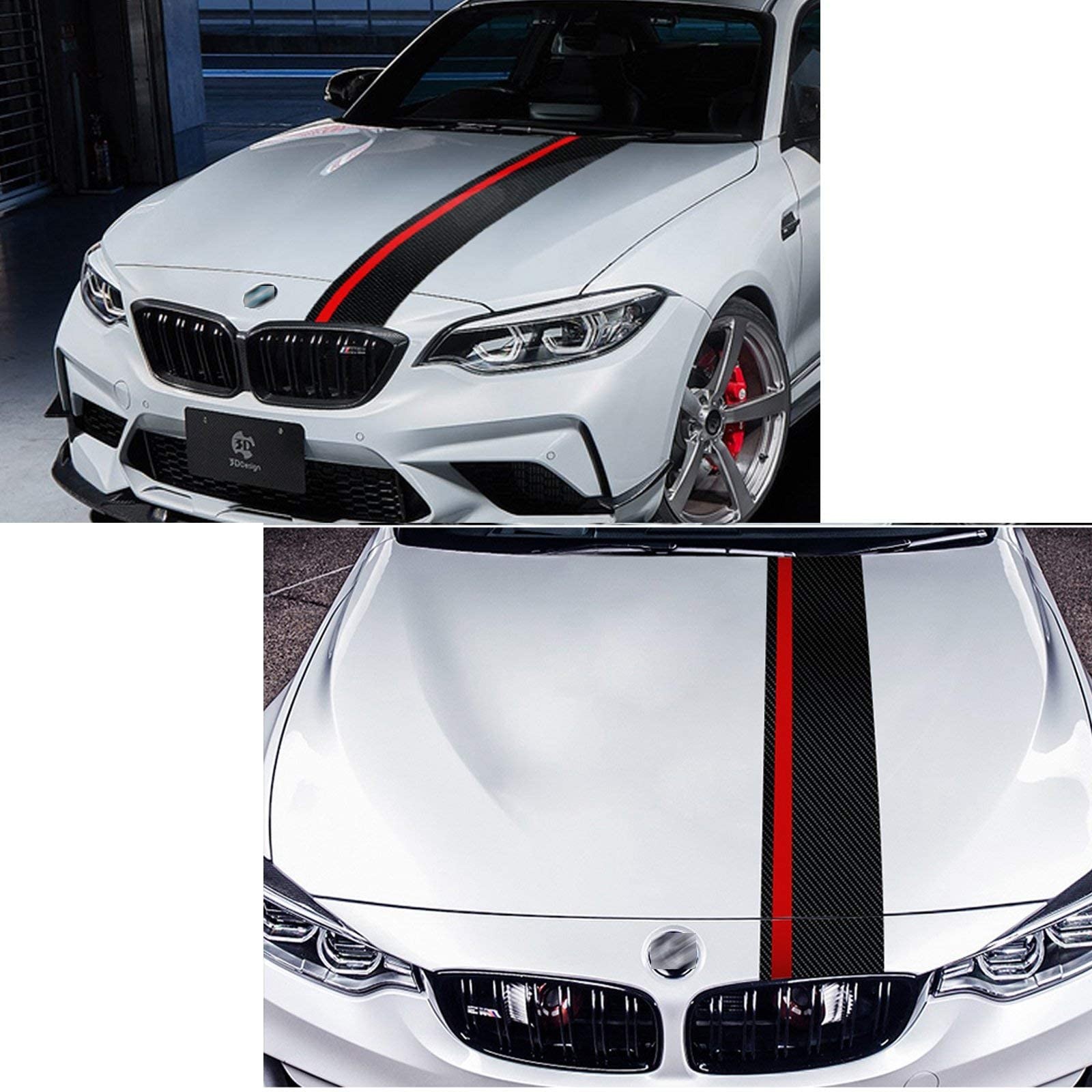 7-Inch Width Rally Racing Stripe Vinyl Graphics Decal Universal Car, Gloss Bl…