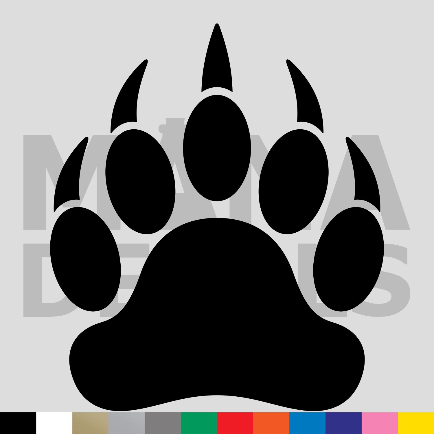 Bear Paw Vinyl Die Cut Decal Sticker – Claws Print Grizzly Black Brown Polar