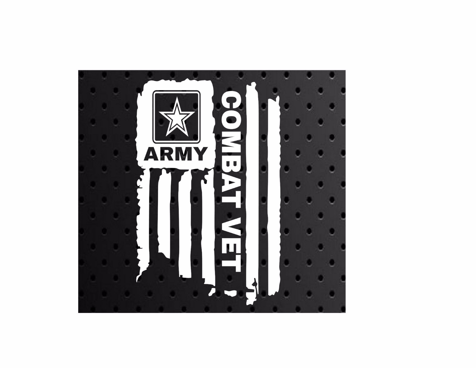 DISTRESSED UNITED STATES ARMY FLAG COMBAT VET VINYL DECAL STICKER 3.8" x 6.0"
