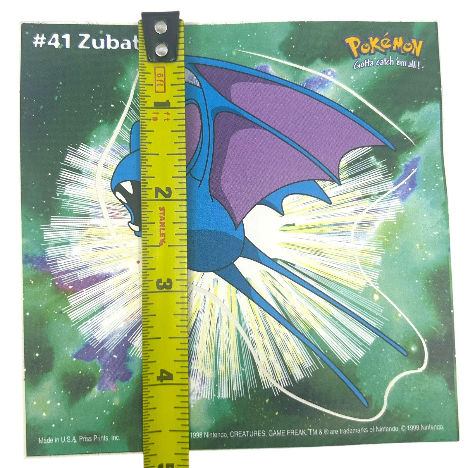 Pokemon Collect ’em Stick-Ups Zubat #41 Large 4” Sticker Priss Prints