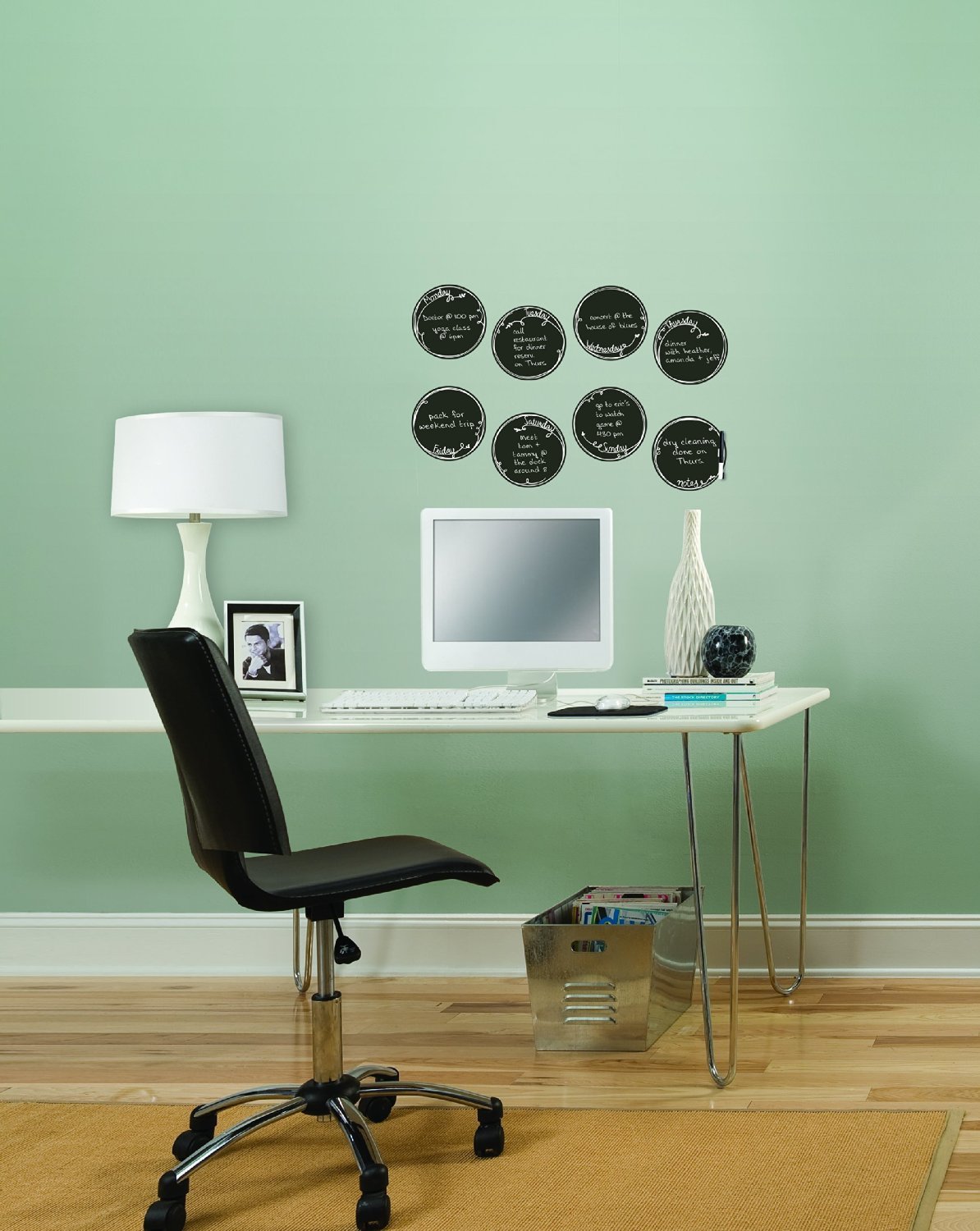 Wall Pops Dry Erase Weekly Calendar 8 dots – eden Free Shipping!!