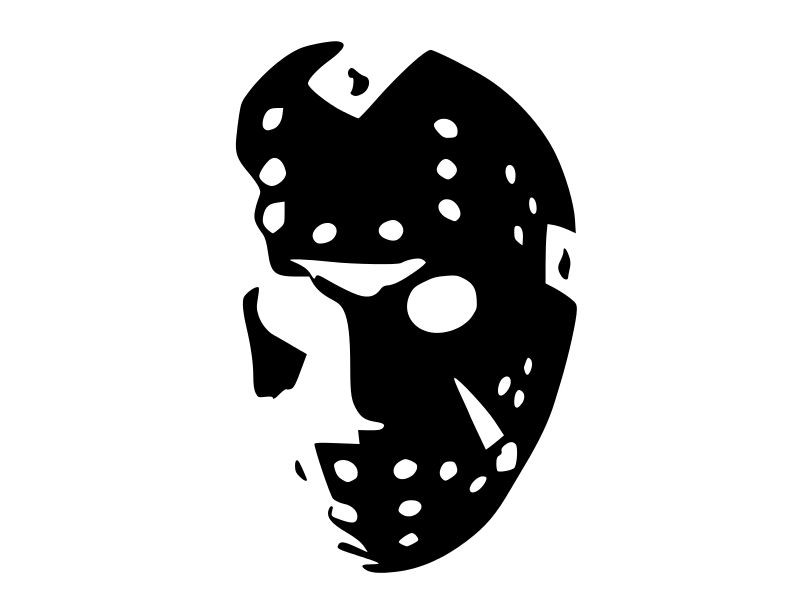 JASON MASK Friday the 13th Vinyl Decal Car Wall Window Sticker CHOOSE SIZE COLOR