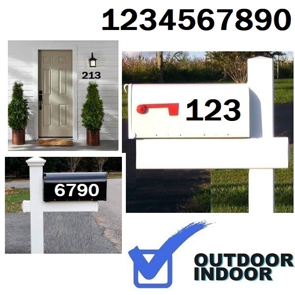 Mailbox Address locker Numbers Decal Sticker Window Door Wall Sign, FRANKLIN GOT
