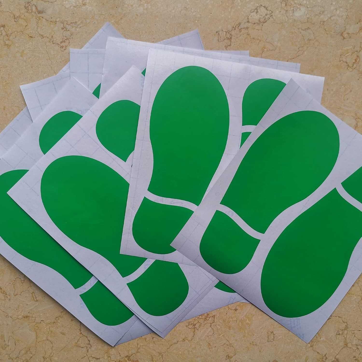 20 Pairs 40 Prints Green Footprints Floor Decals 7 Inch Shoe Stickers Feet Di…
