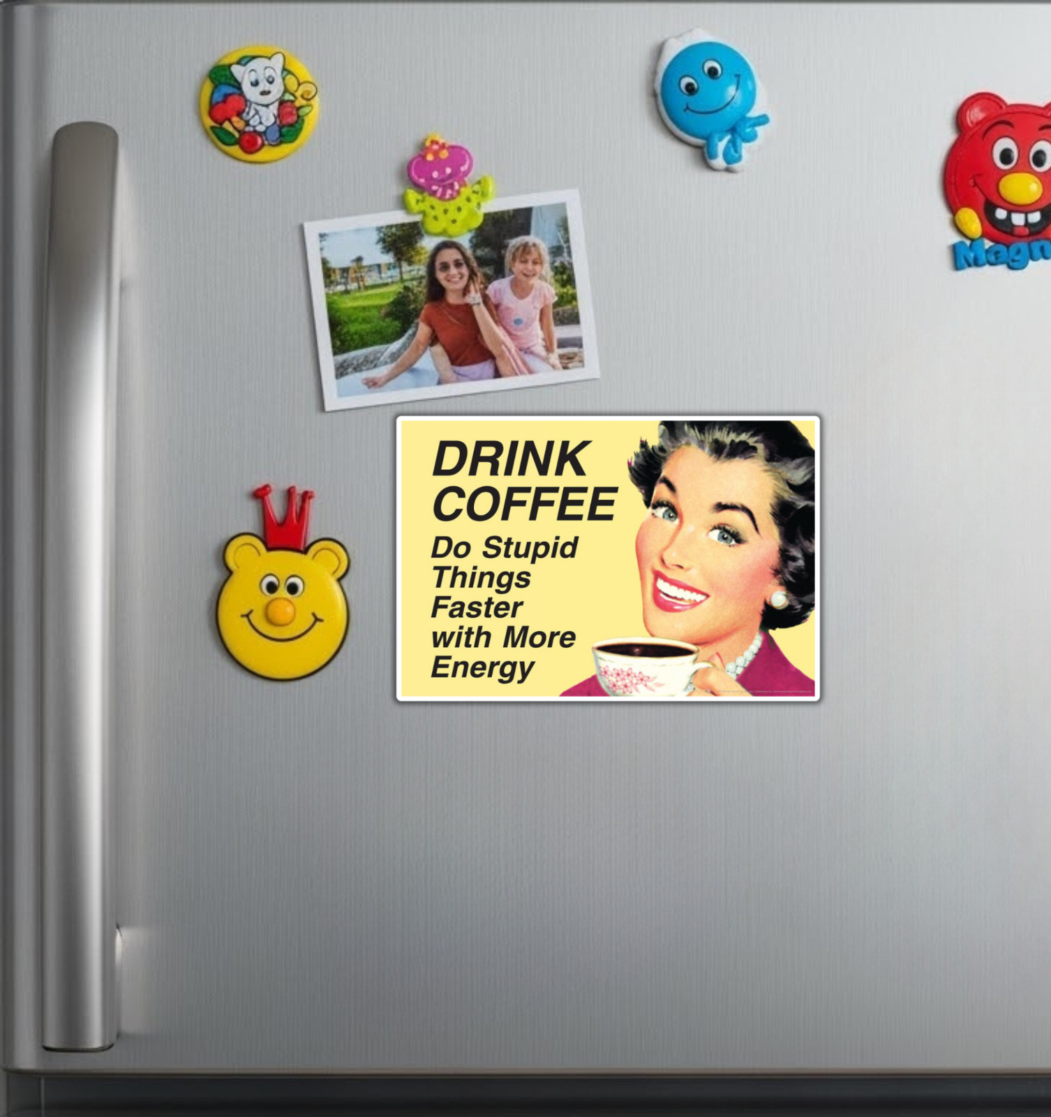 Coffee Funny Humor Fridge Magnet or Laptop Sticker
