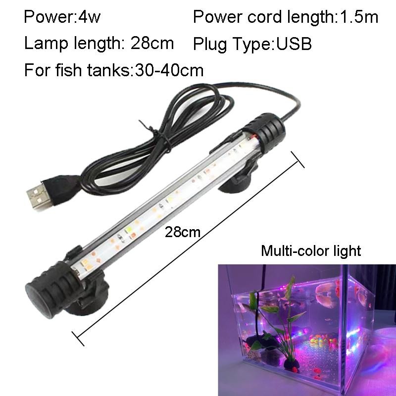 LED Aquarium Light USB Submersible Lamp 18–58cm Waterproof Fish Tank Grow