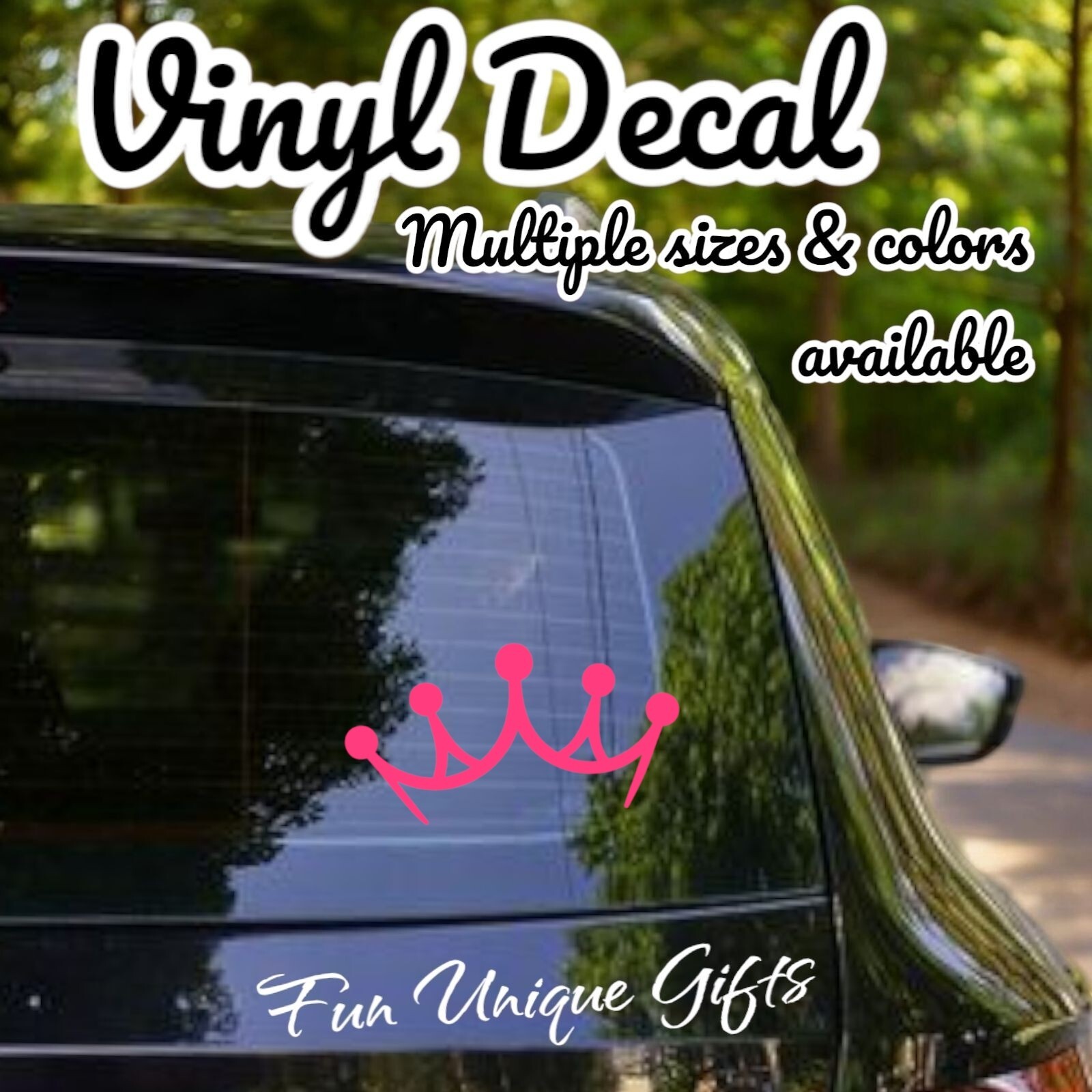 Princess Crown Vinyl Decal Sticker -Multiple Colors & Sizes- FREE SHIPPING