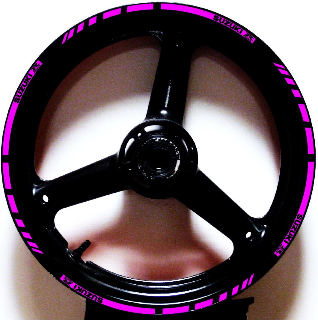 CUSTOM 2 TONE GP RIM STRIPES WHEEL DECALS TAPE STICKERS SUZUKI GSXR 600 750 1000