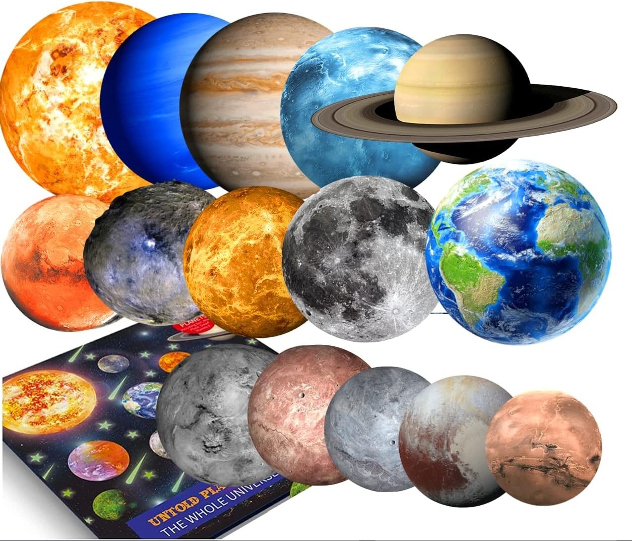 Glowing Planets Wall Decor – Glow in the Dark Stars for Kids