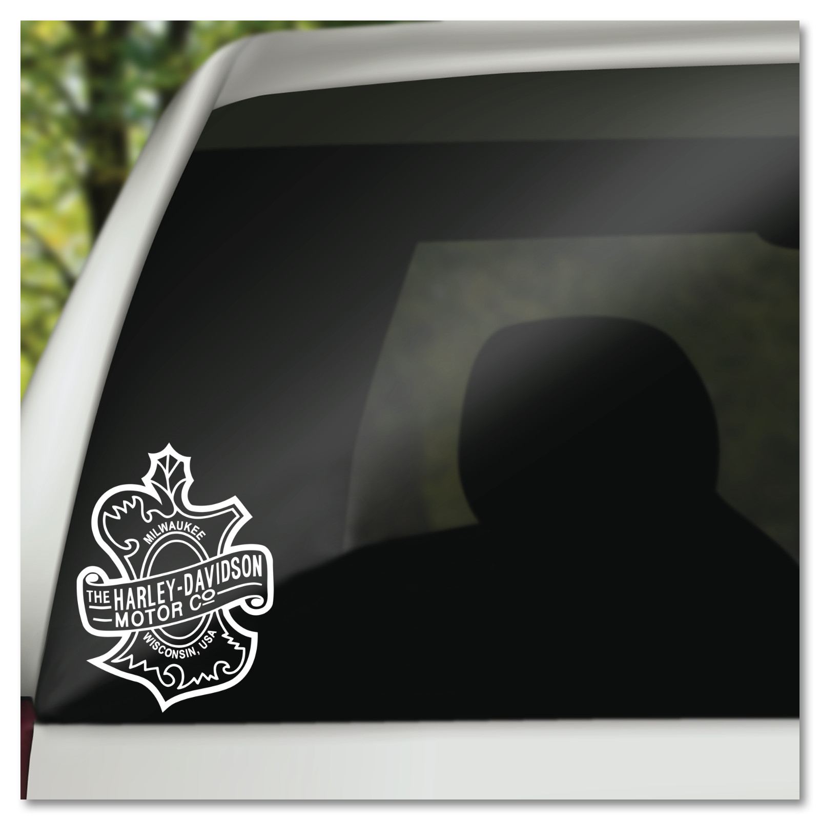 6" Harley Davidson Vintage Oak Leaf Vinyl Decal Sticker