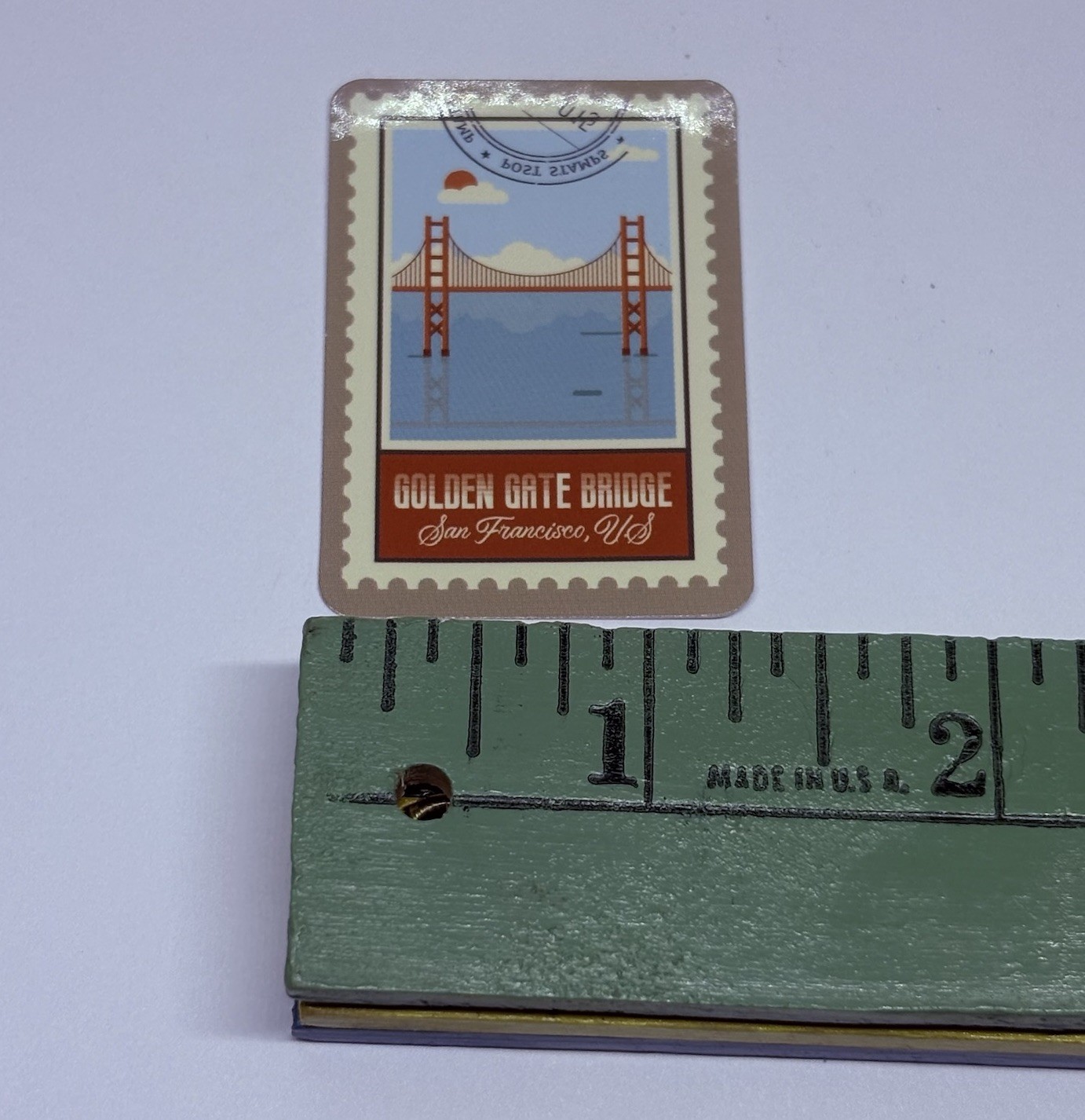 Golden Gate Bridge Postage Stamp Novelty Sticker Vinyl Decal Travel Cool Art Tc9