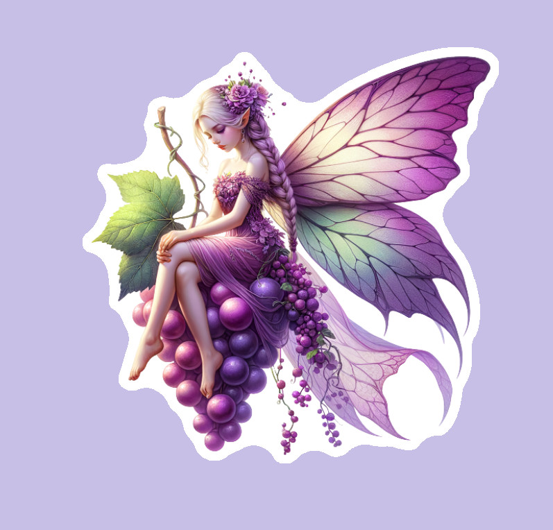 Durable Weatherproof Fall Fairy Vinyl Decal Handmade UV Coated Outdoor Indoor