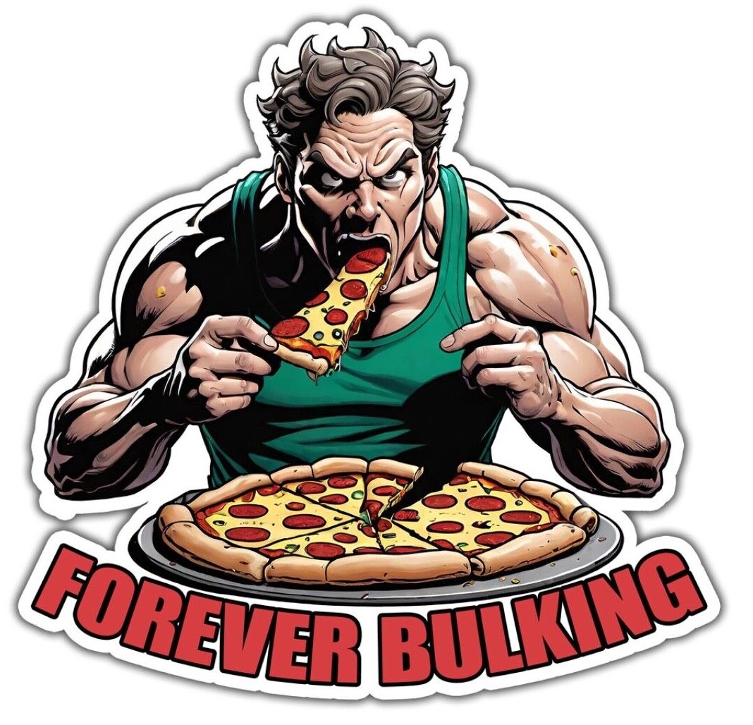 Forever Bulking Sticker | Waterproof Funny Gym Fitness Sticker Vinyl Decal