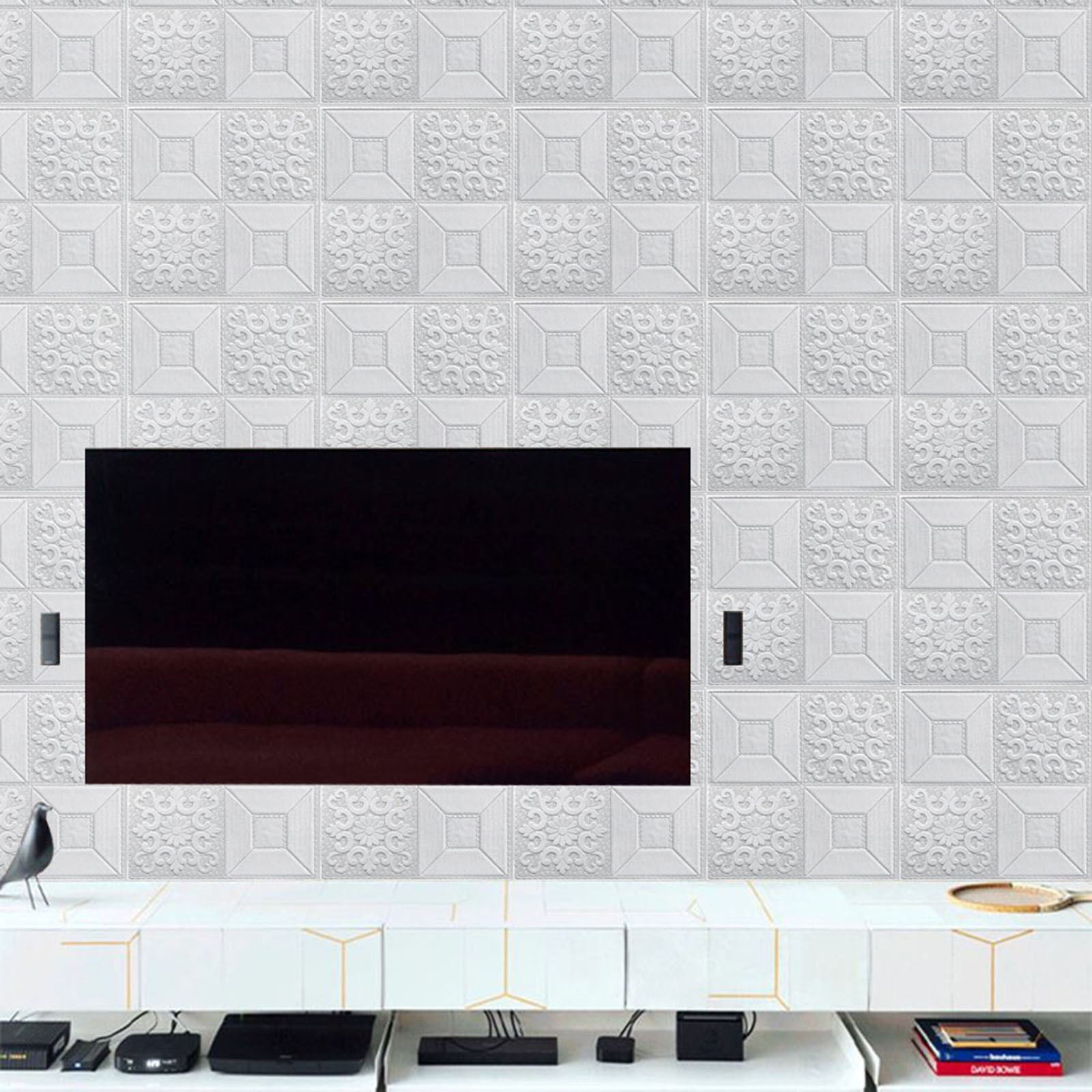 Foam Panel 3D Wall Sticker Decals Decoration Replacement Self-adhesive