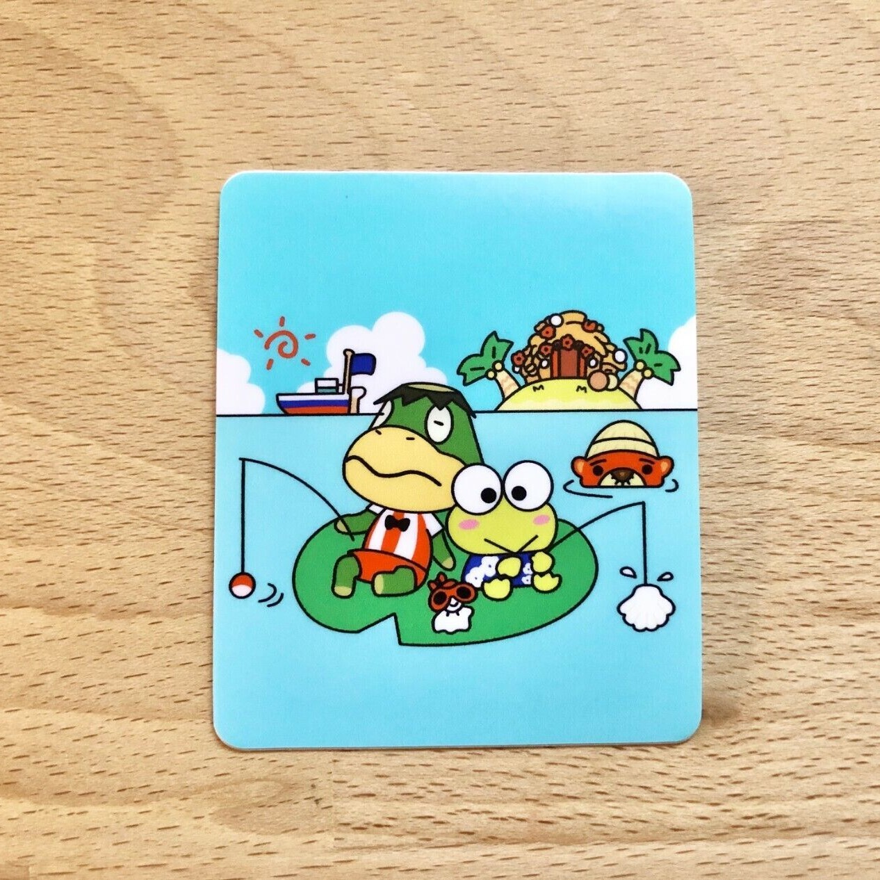 Animal Crossing Sanrio Amiibo Mini Posters STICKER – Kapp'n & Keroppi Sticker