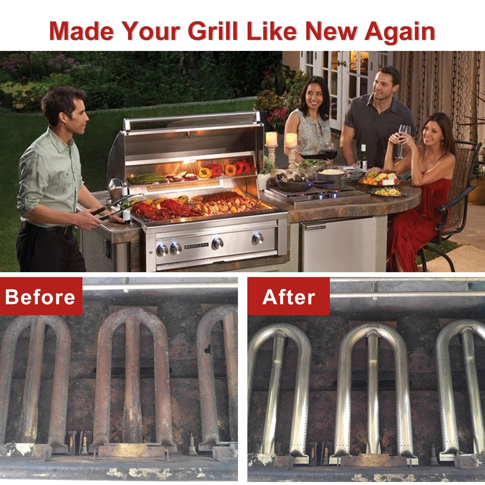 American Outdoor Grill Burner Replacement for 30NB, 24NB, 36NB, 36PC, AOG 36"…