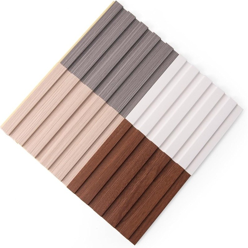 WPC Wall Panels Slat Design Easy DIY Waterproof Fire Rated Soundproof Durable US
