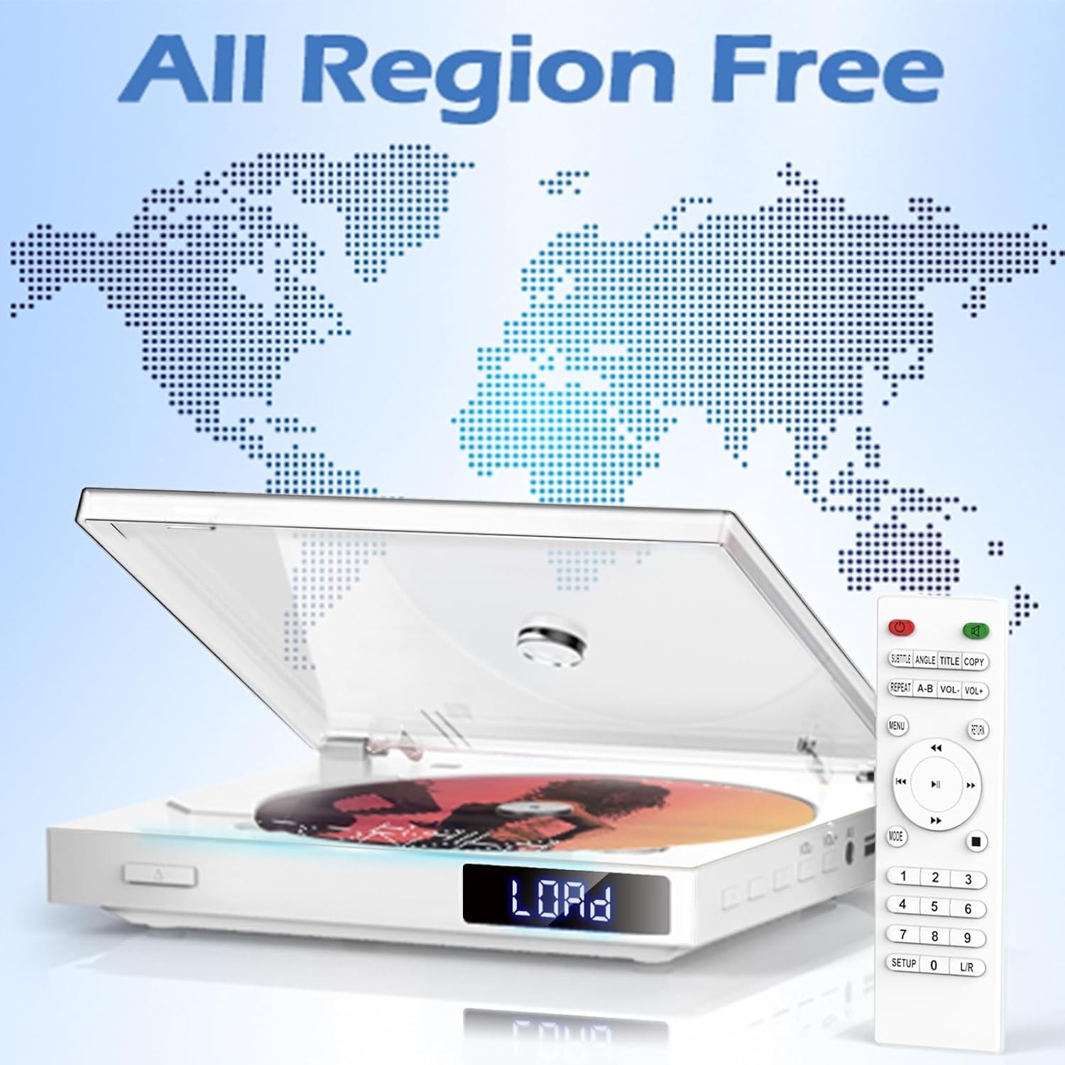 HDMI Mini DVD Player for Smart TV, Region Free DVD Players with Mini Design, Sma