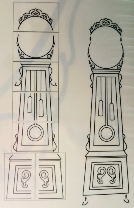 IKEA Mortorp Grandfather Clock Sticker Decal Wall Decor Anne de Graffe 76" NEW