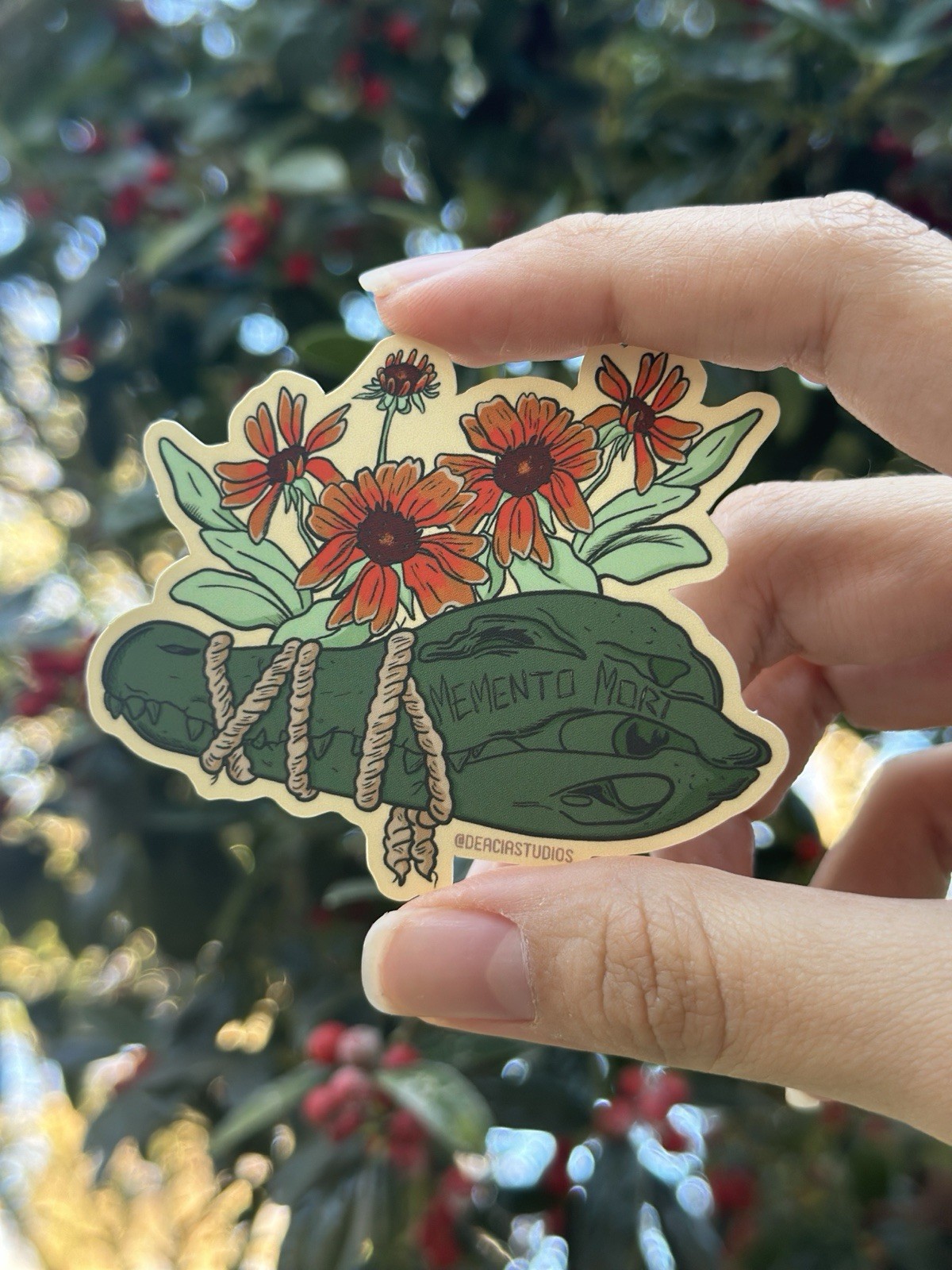 Multicolor Floral Sticker Decal for Adults, Aligator Theme | DEACIASTUDIOS