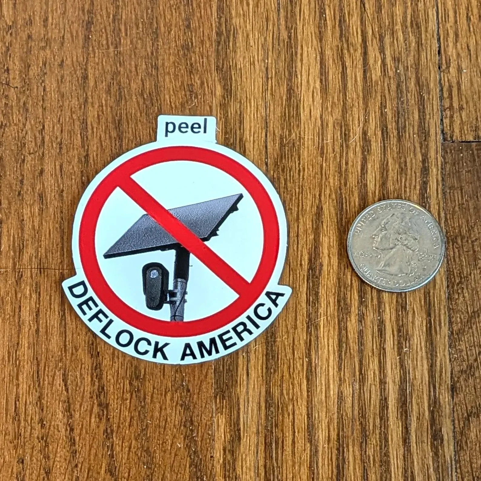 Anti-Flock Surveillance License Plate Camera Sticker Pack – Deflock America!
