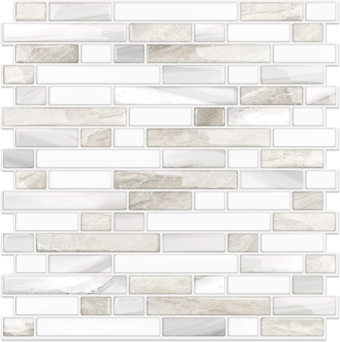 STICKGOO Thicker Design Peel Stick Self Adhesive Stick On Tile Backsplash 12×12”