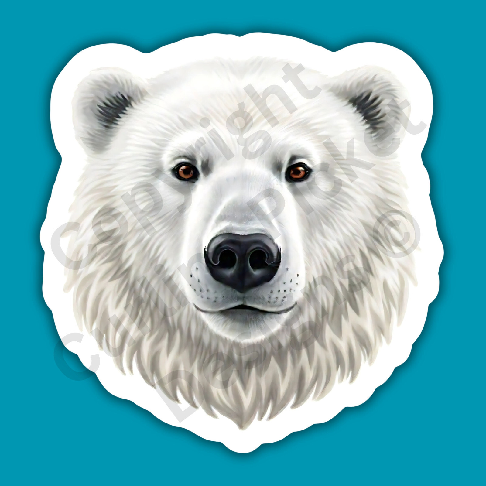 Polar Bear Arctic Endangered Ice Cute 3" Vinyl Sticker