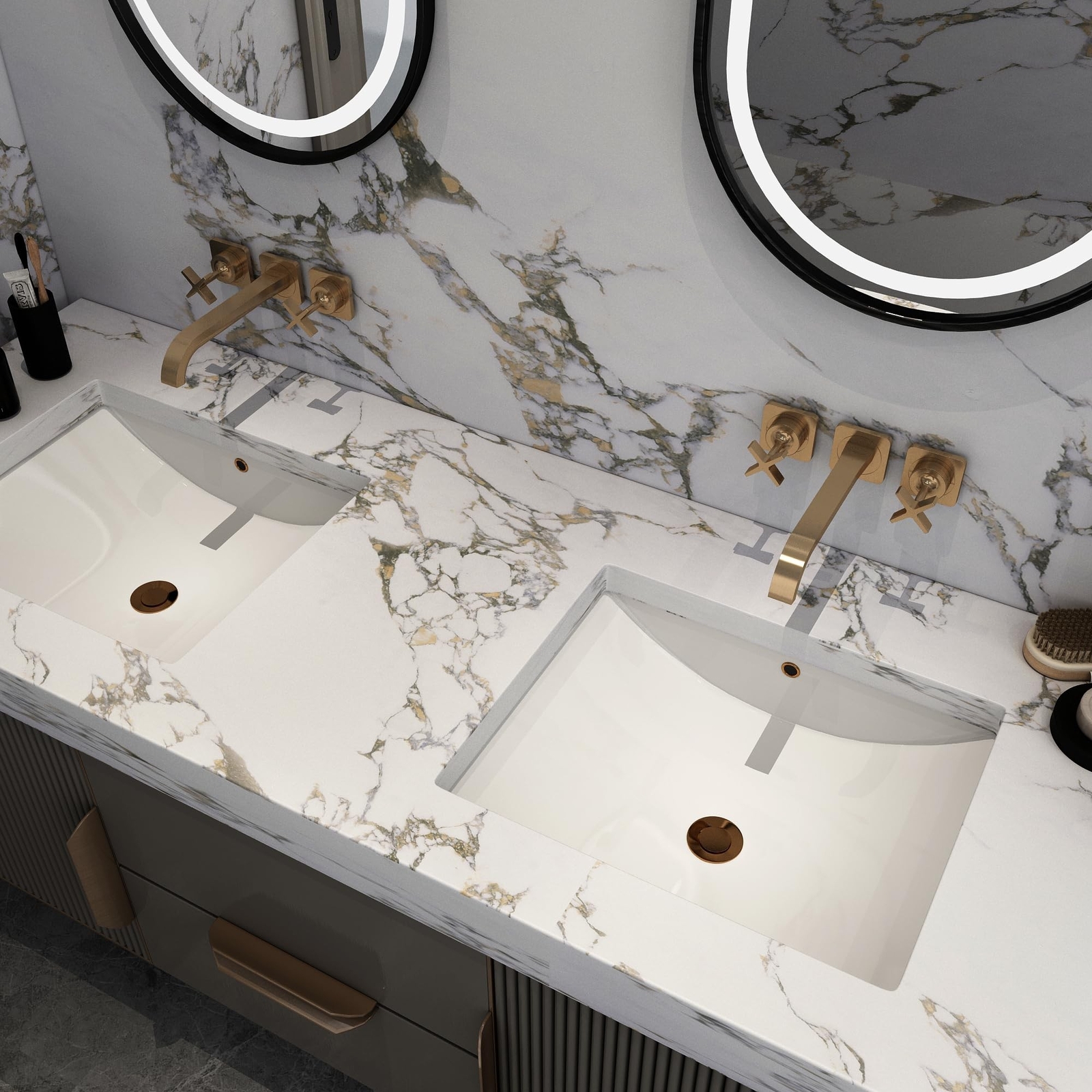 White Gold granite Countertop Marble Contact Paper peel and stick waterproof …