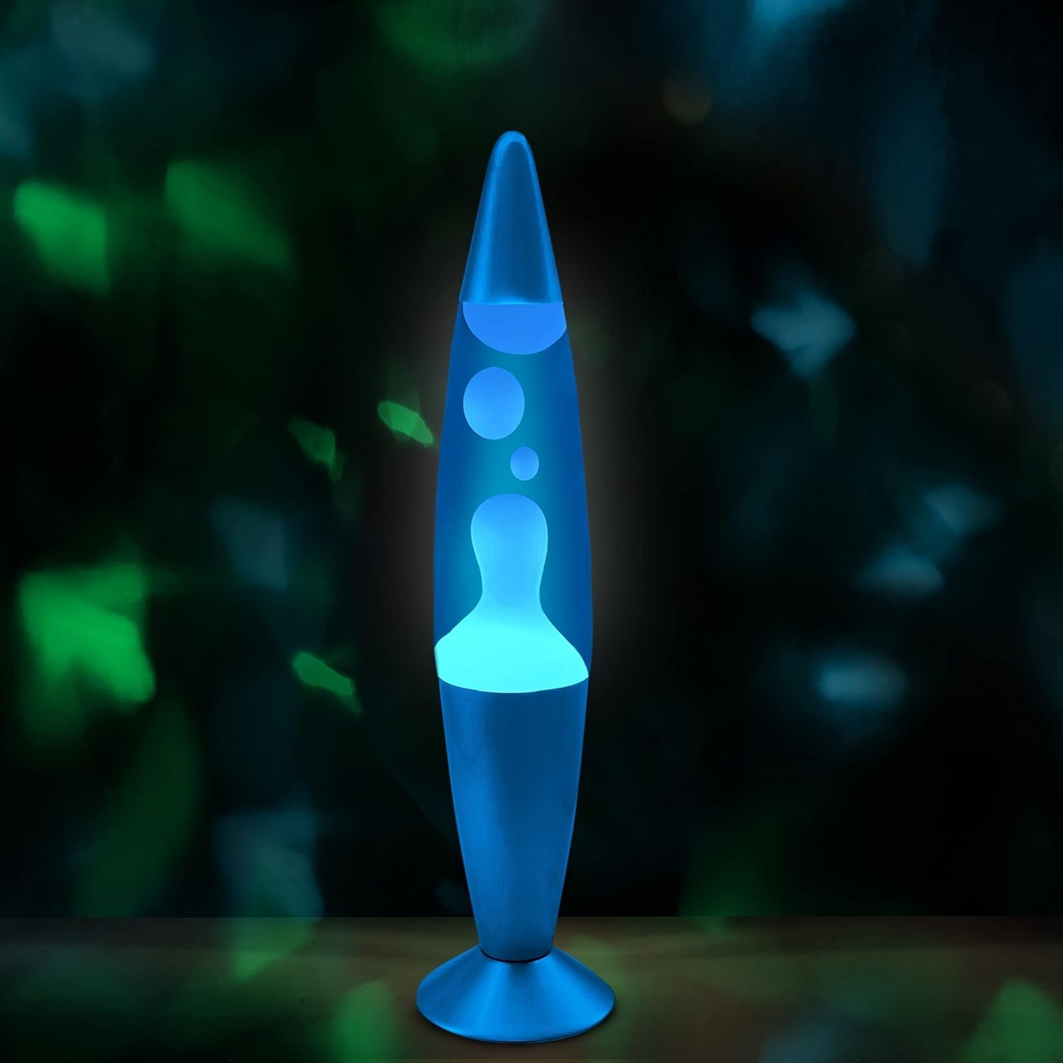 Lava Lamp 16in Blue White Wax Relaxing Liquid Motion Night Light Home Decor Room