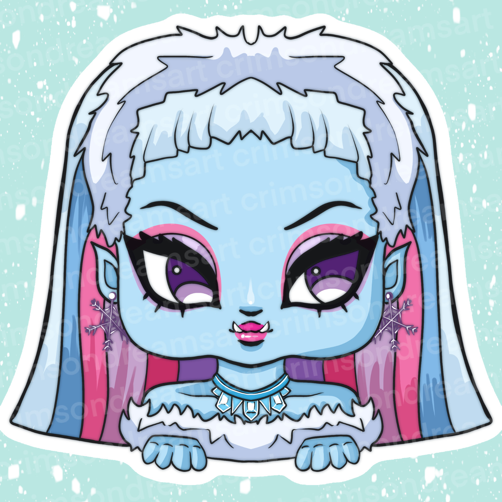 Abbey Bominable Character Sticker Monster High – Homemade, hand cut and original