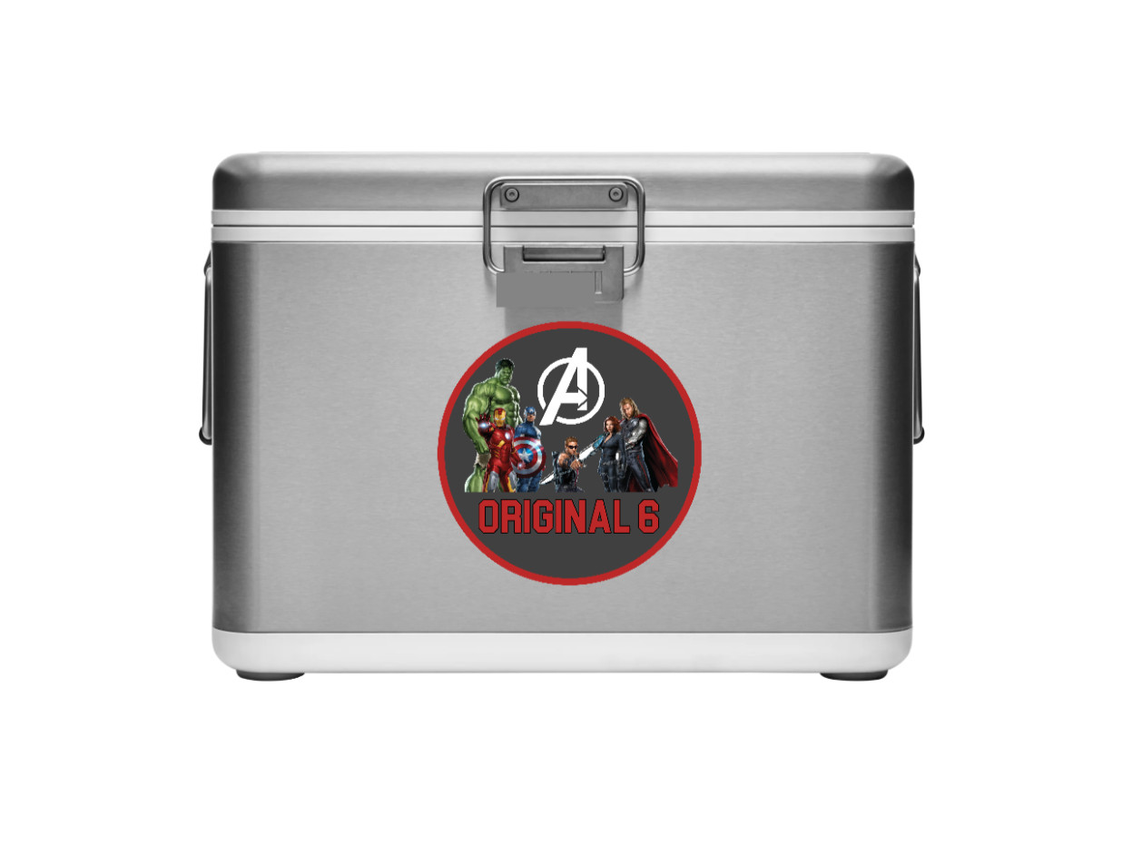 Avengers "Original 6" – 4" Handmade Vinyl Decal Vehicle Decor Cooler Laptop Gray
